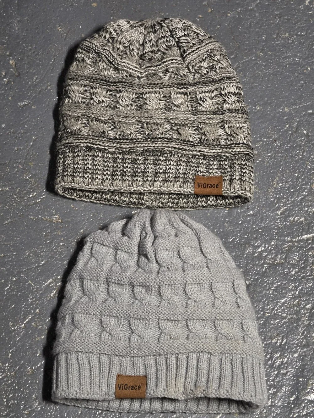 Vigrace Grey Fur Lined Winter Hats Boys Youth
